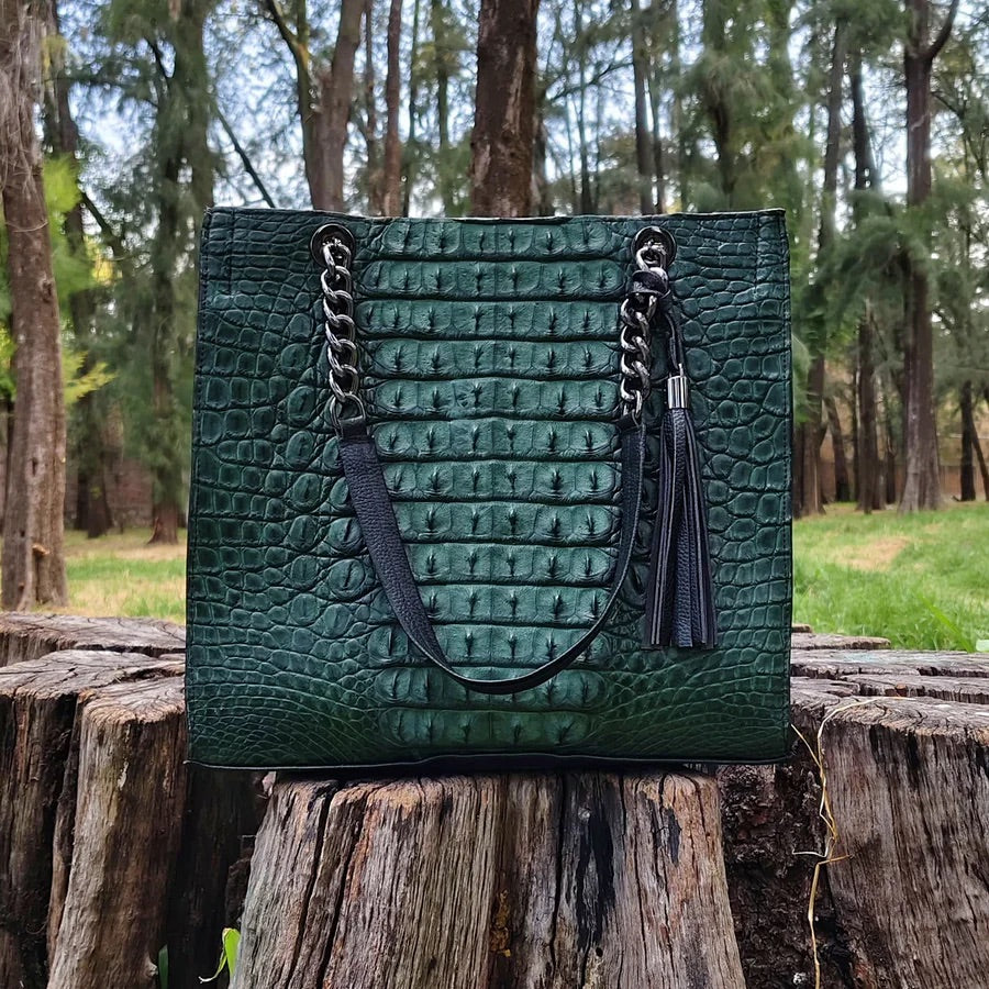 Martina cocodrilo verde